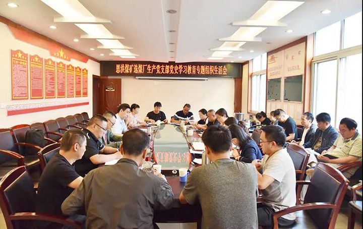集团党委副书记、、、工会主席王鑫赴恩洪煤矿督导党史学习教育专题组织生涯会
