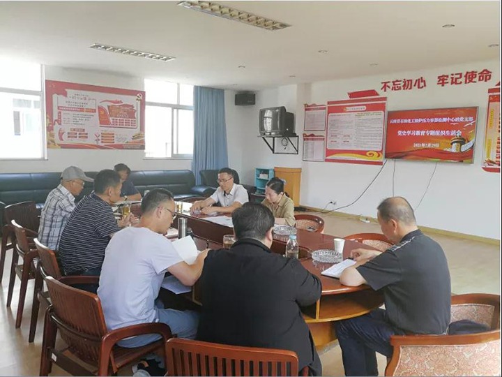 集团党委委员、、、财务总监莫晓丹赴检测站督导党史学习教育专题组织生涯会