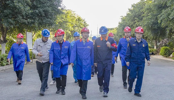 开远市委副书记、、、市长解凌云一行到解化化工分公司开展化工清静专项检查