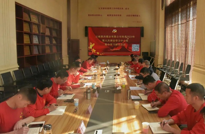 【聚焦云煤】云煤（尊龙Z6官方网站）集团党委委员、纪委书记翁立志一行到恩洪煤业公司列席指导2023年第八次党委理论学习中心组集中学习钻研会
