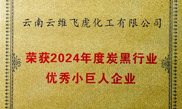 声誉加冕，，，未来可期！！云维飞虎公司荣膺“中国炭黑行业优异小巨人”